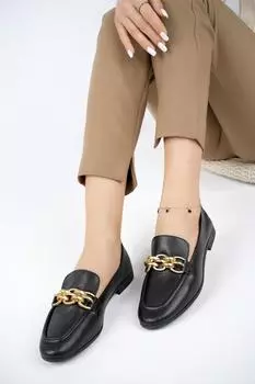 Черная женская кожаная повседневная обувь из натуральной кожи