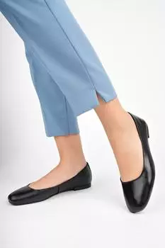 Черная женская кожаная повседневная обувь из натуральной кожи