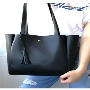 Черная женская сумка через плечо Samilon