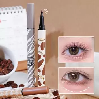 Черная жидкая подводка для глаз, долговечный карандаш для макияжа, косметическая подводка для глаз