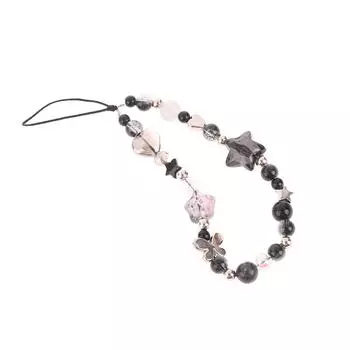 Черная звезда цепочка для мобильного телефона Love Heart подвеска в виде маленького медведя ремешок для телефона кулон для камеры брелок Декор