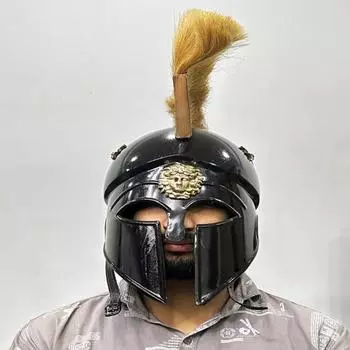 Черненый коринфский шлем, спартанский шлем, средневековый стальной шлем с внутренней подкладкой, лучший подарок для него