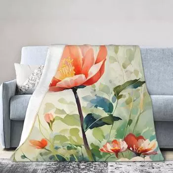 Чернильный стиль FlowerBlanket Мягкие фланелевые одеяла 40 x30