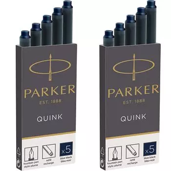 Чернила для картриджей PARKER Quink Blue Black 1950385 5 коробок набор Обычные импортные товары бутылки/2