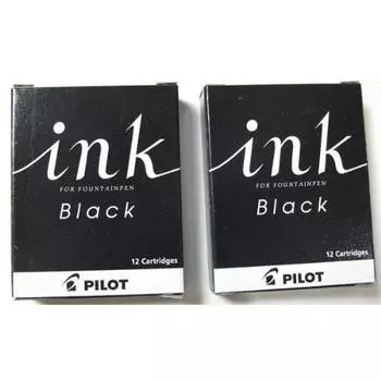 Чернила для перьевой ручки Pilot IRF-12S-B 2 коробки черные