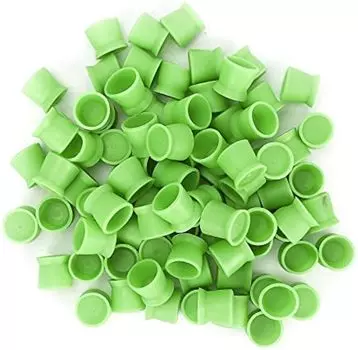 Чернила для татуировки, 300 шт., мягкие силиконовые пигментные колпачки, одноразовые аксессуары для бровей, губ, глаз, инструменты синий