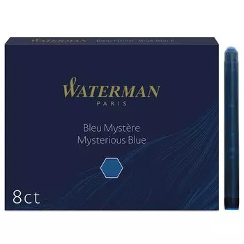 Чернила для заправки WATERMAN Mysterious Blue S0110910 Обычный импортный продукт (Голубовато-черный) 1,4мл