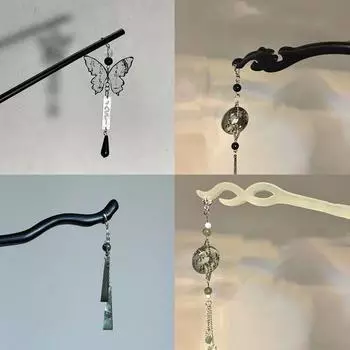 Чернила и смывка Бабочка Каллиграфия Безопасная пряжка Заколки для волос Китайский стиль Кисточки Палочки для еды Палочки для волос Косплей Ханьфу Ювелирные изделия