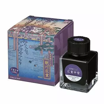 Чернила перьевой ручки Nakabayashi TACCIA Красящие чернила Hiroshige Utagawa Medium Purple на водной основе Ukiyo-e TFPI-WD42-11