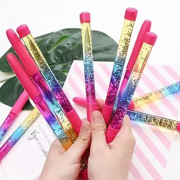 Чернила Yousheng шариковая ручка 0,5 мм синий блеск ручка с блестками Студенческий офис школьные канцелярские принадлежности розовый