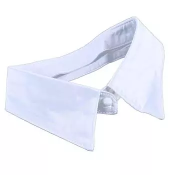 Черно-белая модная дикая рубашка типа небольшого остроконечного воротника с лацканами поддельный воротник One Size белый