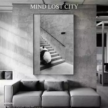 Черно-белая панда, животное, холст, картина, скандинавский простой стиль, постер для гостиной, настенные декоративные картины, домашний декор 21cm30cm NoFrame