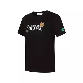 Черно-белая печать Классический узор Лето Новый Модный Универсальный Тренд Мужская футболка с принтом Хлопок высокого класса M чёрный