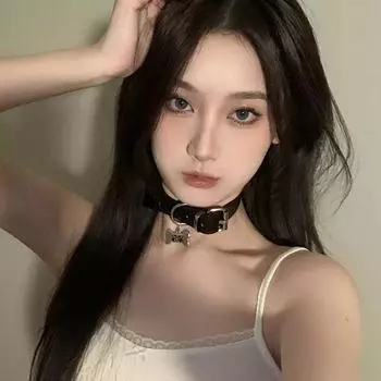 Черно-белая собачья кость Y2K Hottie Sweet Cool Cute Neck Ring Choker Neck Chain Collarbone Chain Collarbone ожерелье Female Cool