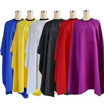 Черно-белая ткань для стрижки волос, профессиональный салонный парикмахерский халат, накидка для парикмахера, силиконовый шейный фартук, парикмахерские накидки для стрижки оптом чёрный