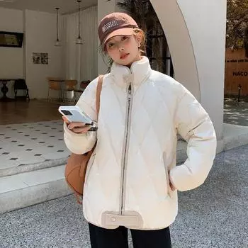 Черно-белая зимняя куртка 2023 года, новая куртка из плотного хлопка с дизайном Sense S чёрный