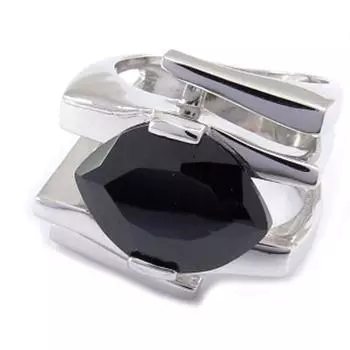 Черно-белое серебряное кольцо Chlo