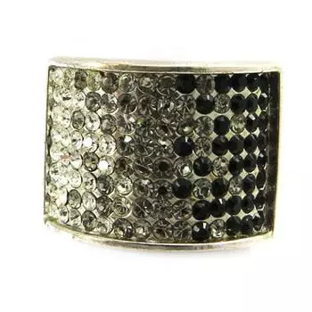 Черно-белое серебряное кольцо Illumination