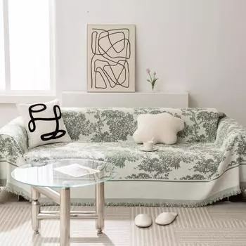 Черно-белое жаккардовое полотенце для дивана из шенилла, универсальный чехол для дивана на все времена года, полное покрытие, подушка для дивана с полным покрытием 180*130cm