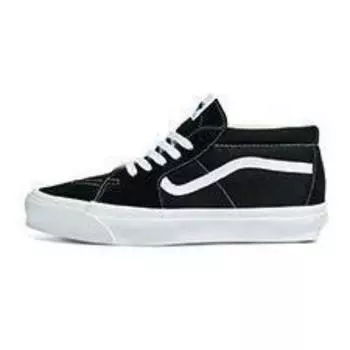 Черно-белые кроссовки унисекс Vans Sk8-Mid Reissue 83 LX VN000CQQBA2 35