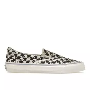 Черно-белые кроссовки унисекс в шахматную клетку Vans Brain Dead x OG Classic Slip-On LX VN0A45JKBA2 36