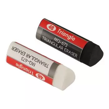 Черно-белые ластики 4B Мягкий и чистый карандашный ластик Школьные принадлежности Треугольный ластик для студентов чёрный
