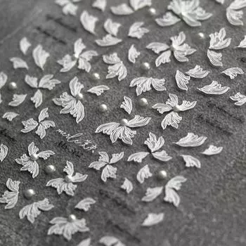 Черно-белые розы Яркие хрустальные наклейки для ногтей Сделай сам Креативное украшение MS300