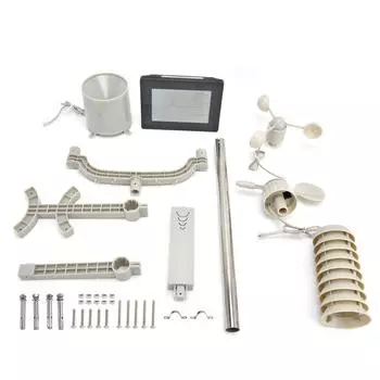 Черно-белый экран Термометр для помещений и улицы Гигрометр Прогноз погоды Скорость ветра Датчик