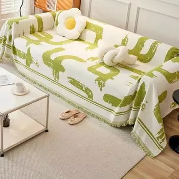 Черно-белый американский легкий роскошный стильный чехол для дивана, всесезонный универсальный чехол для дивана, полотенце 180x90cm