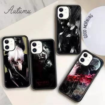 Черно-белый чехол для телефона с аниме «Токийские гули» для iPhone 11 12 13 14 Pro Max mini XR XS SE 2020 6S 7 8 Plus Galaxy S21 S22 iPhone 6plus