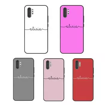 Черно-белый чехол с индивидуальным именем для Samsung Galaxy S21 S22 Ultra Note 20 S8 S9 S10 Note 10 Plus S20 FE Coque Galaxy S8