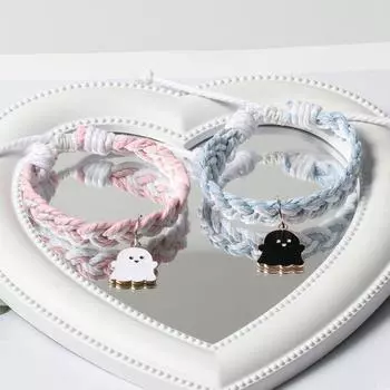 Черно-белый магнитный для парня красивый мультяшный браслет Blue + Pink (no magnetic attraction)