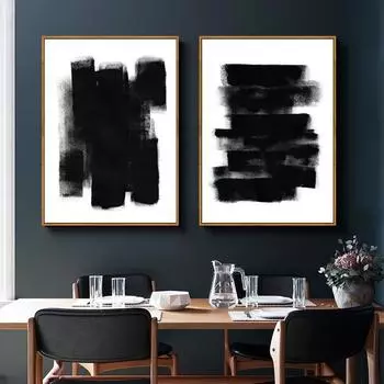 Черно-белый настенный художественный постер, пейзажная архитектура, рисунок, холст, картина, скандинавская гостиная, украшение для дома, картина с принтом 21x30cm No Frame