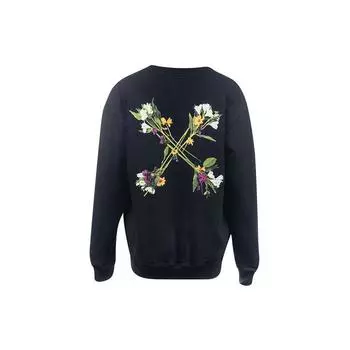 Черно-зеленые женские топы Off-White из флока Arrow с круглым вырезом OWBA046E20JER0011055 XS