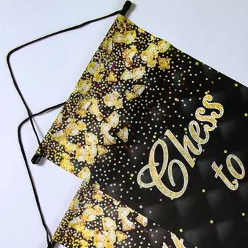 Черно-золотой декор на день рождения, баннер на дверь, реквизит для вечеринки по случаю дня рождения, декор 18, 60, 70, 80, реквизит для вечеринки по случаю дня рождения, декор, уличные принадлежности