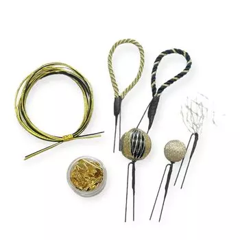 Черно-золотой шарик для волос, украшение для церемонии вручения дипломов, церемония совершеннолетия, аксессуар, канзаши, мидзухики, лист, коса, головной убор, чёрный