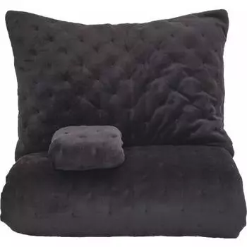 Черное двуспальное покрывало Karaca Home Tiana Chester