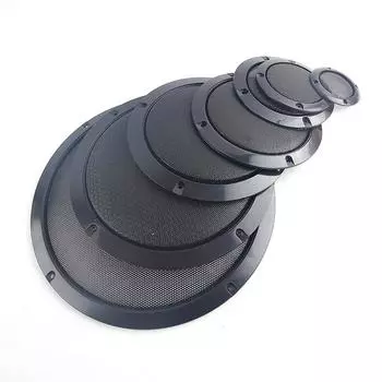 Черное кольцо решетки динамика Установка звукового сигнала автомобиля Декоративное кольцо Декоративная сетка сабвуфера 9.4cm