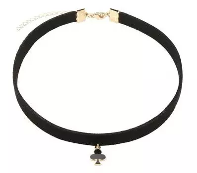 Черное колье-клуб TU прозрачный