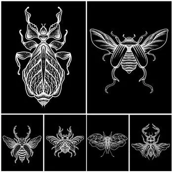 Черное Крыло Насекомое Бабочка Плакат Домашнее Настенное Искусство Картина Маслом Художественный Плакат Эстамп 21cm30cm NoFrame