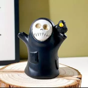 Черное пальто Хаку, фигурка Безликого, череп, полимерная игрушка, куклы, украшение, настольное Style A