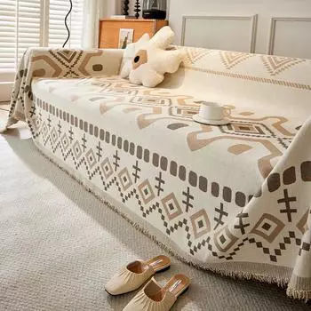 Черное полотенце для дивана Bohemia, универсальный современный чехол для дивана, двухсторонний чехол для дивана с защитой от царапин от кошек, одеяла 180x130