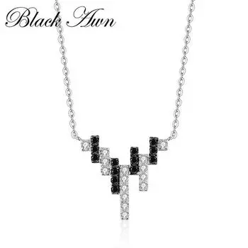 Черное ювелирное ожерелье для женщин, ожерелье-цепочка серии Love Song