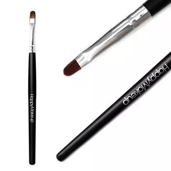 Черное волокно для волос, губная помада, блеск для губ, кисточка для макияжа, деревянная мягкая ручка, долговечная для губ, красота, инструменты для макияжа, женские новые чёрный