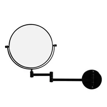 Черное зеркало для ванной комнаты, настенное зеркало для макияжа, зеркало для ванной комнаты, складное увеличительное стекло, настенные зеркала