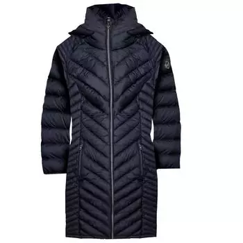 Черное женское складное пальто с двухслойной молнией и шевроном MICHAEL KORS