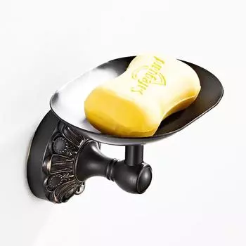 черные аксессуары для ванной комнаты мыльница тисненая латунная мыльница держатель для мыла для гостиниц ronze flower шасси античная технология чёрный