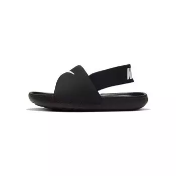 Черные белые детские кроссовки Nike Kawa Slide TD BV1094-001