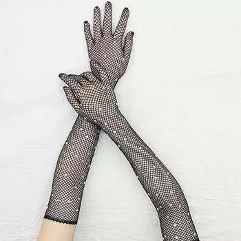 Черные, белые, красные, длинные сетчатые перчатки с S-образной полостью, перчатки для рыболовной сети
