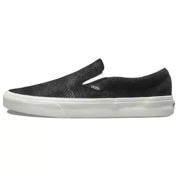 Черные белые кроссовки унисекс слипоны Vans Classic VN0A38F7OS3